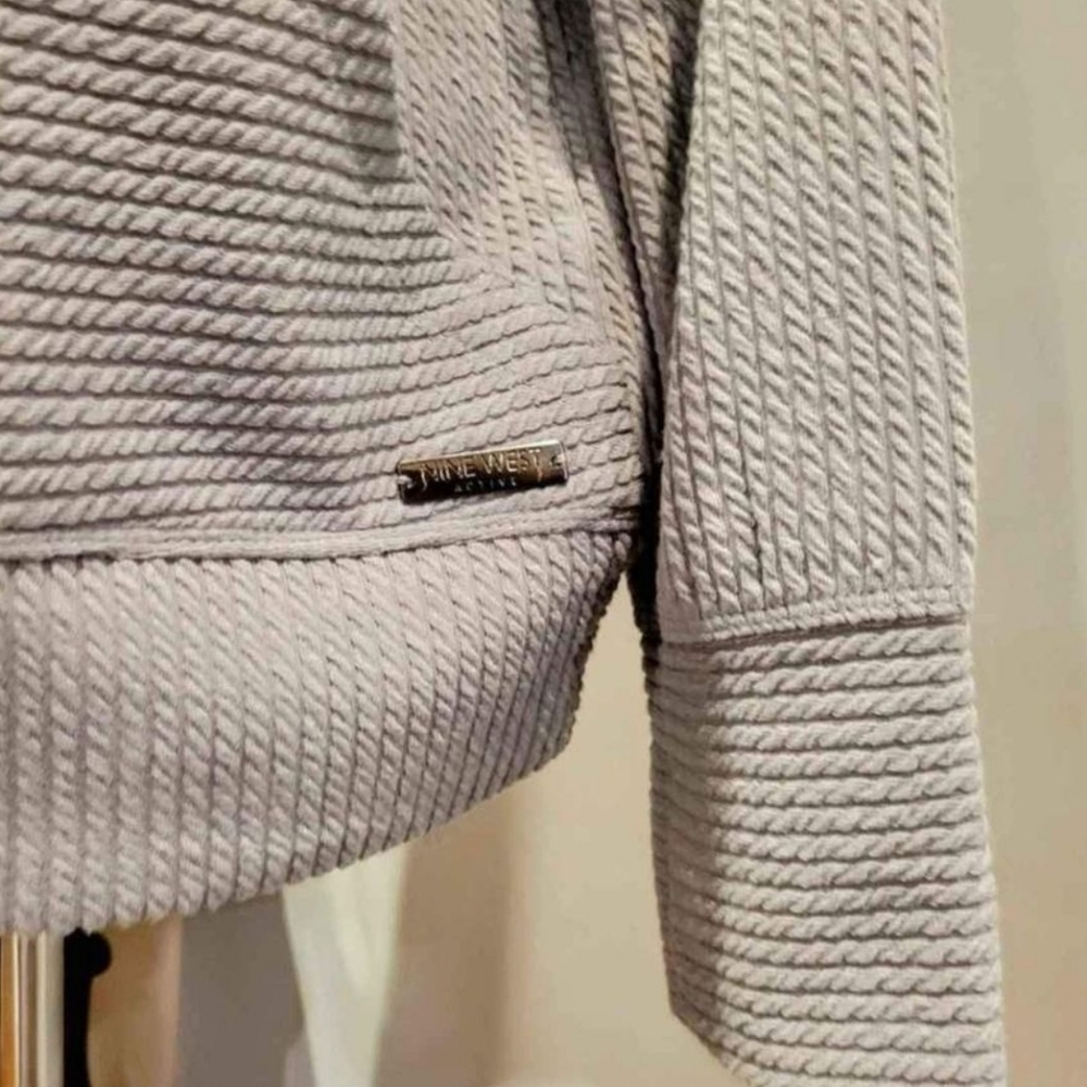 NWT 2X Nine West Active Grey Textured Pullover - Picture 7 of 9